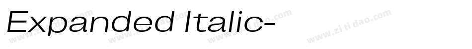 Expanded Italic字体转换